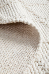 Raya White Wool Blend Rug