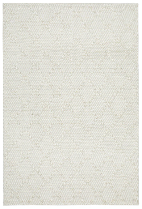 Raya White Wool Blend Rug