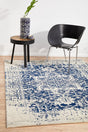 Horizon White Navy Transitional Rug