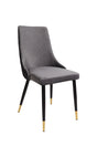 Gladiola Slate Velvet Dining Chairs - Set of 2