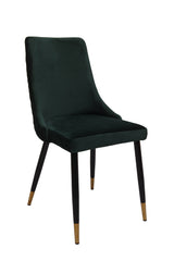 Gladiola Emerald Velvet Dining Chairs - Set of 2