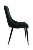 Gladiola Emerald Velvet Dining Chairs - Set of 2