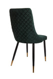 Gladiola Emerald Velvet Dining Chairs - Set of 2