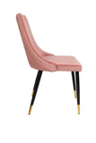 Gladiola Blush Velvet Dining Chairs - Set of 2