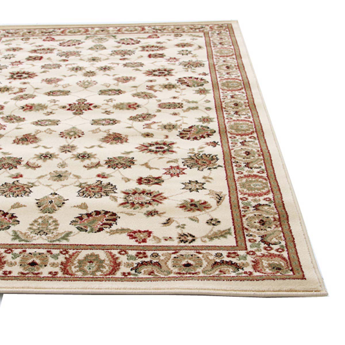 Traditional Floral Design Rug Ivory