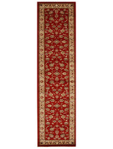 Traditional Floral Design Rug Red