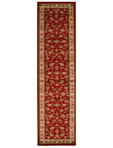 Traditional Floral Design Rug Red
