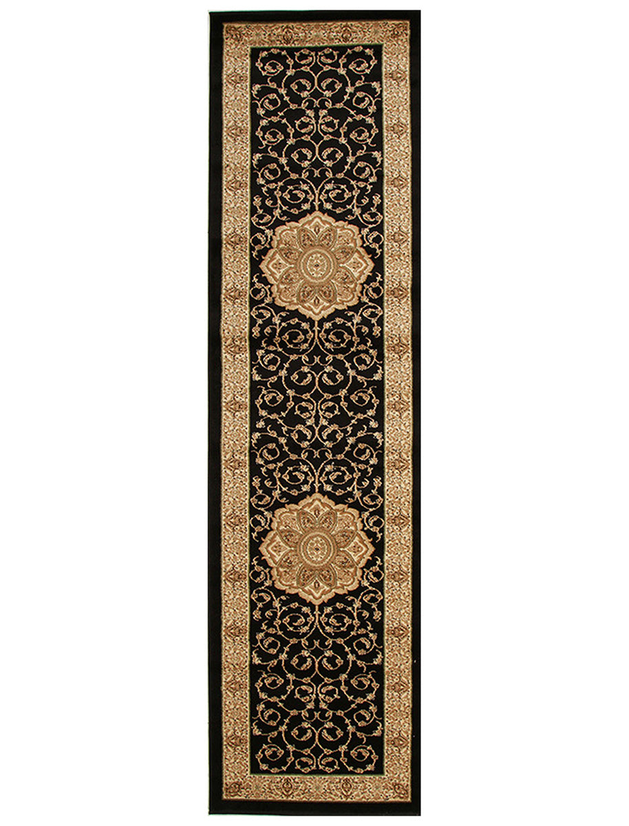 Medallion Classic Design Rug Black