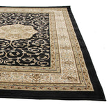 Medallion Classic Design Rug Black