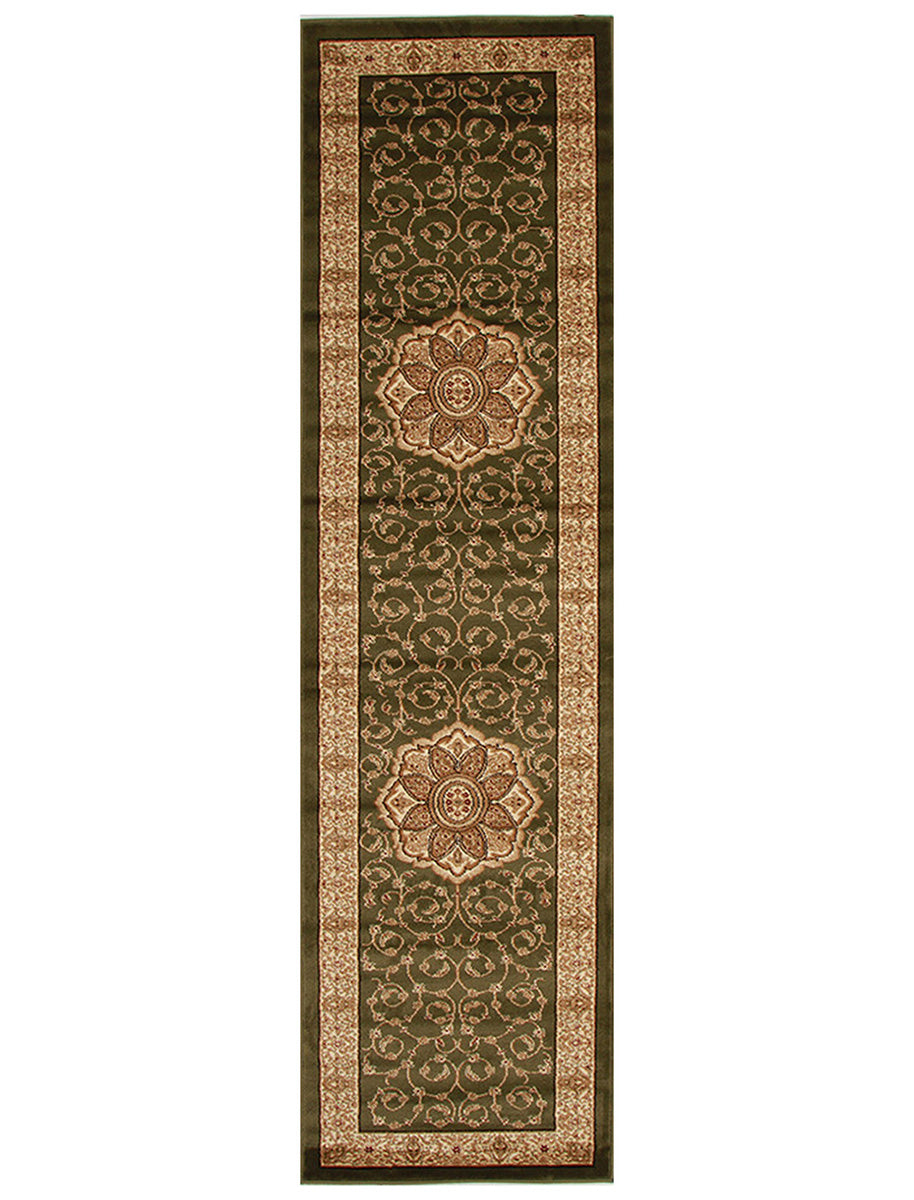 Medallion Classic Design Rug Green