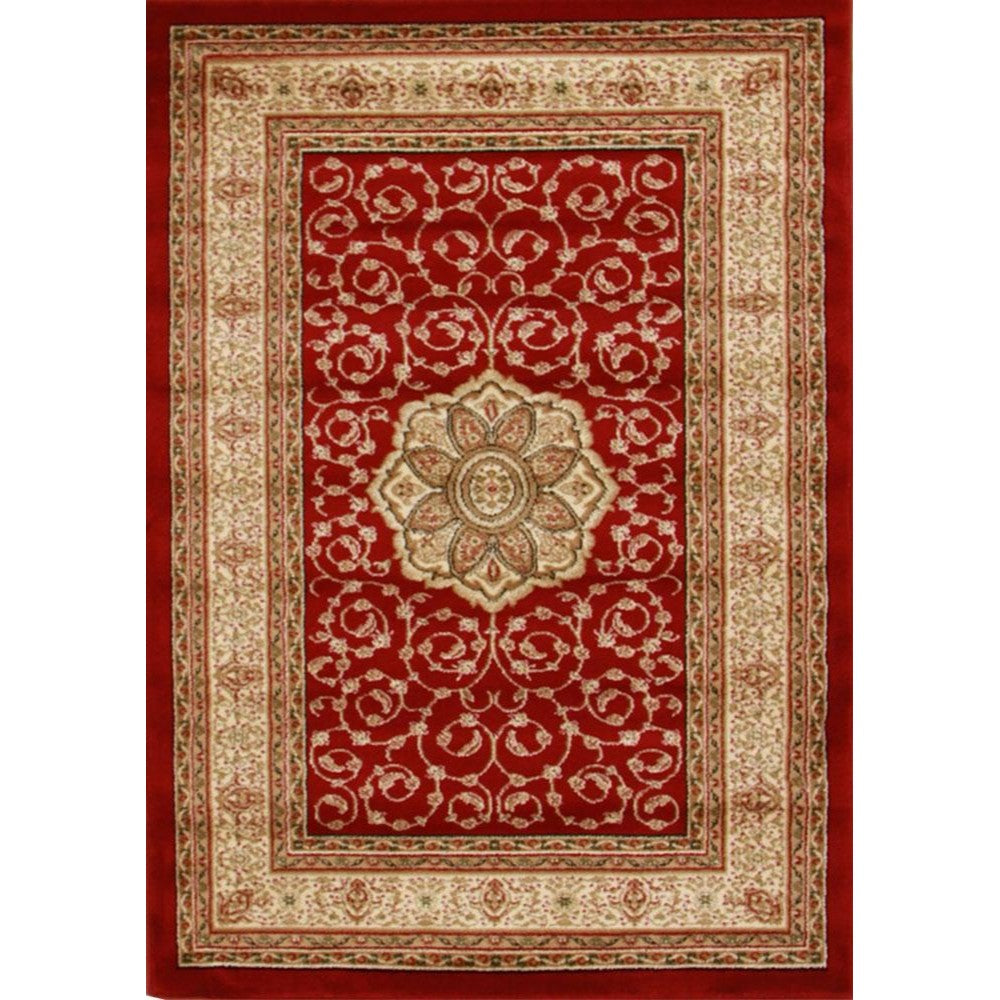 Medallion Classic Design Rug Red