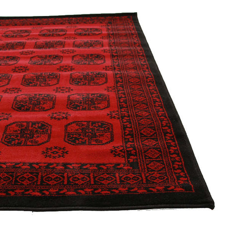 Classic Afghan Design Rug Red - Lost Design Society