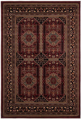 Traditional Afghan Design Rug Burgundy Red