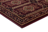 Traditional Afghan Design Rug Burgundy Red