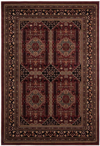 Traditional Afghan Design Rug Burgundy Red
