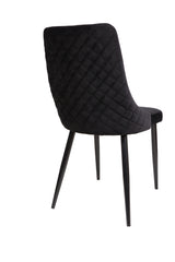 Pluto Black Velvet Dining Chairs - Set of 2