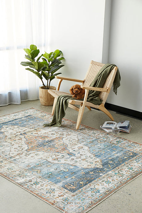 Karson Blue Washable Rug