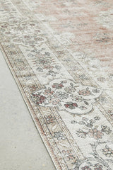 Karson Peach Very Thin Washable Rug