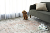 Karson Peach Very Thin Washable Rug