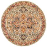 Estate Shamba Rust Round Transitional Rug