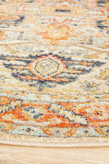 Estate Shamba Rust Round Transitional Rug