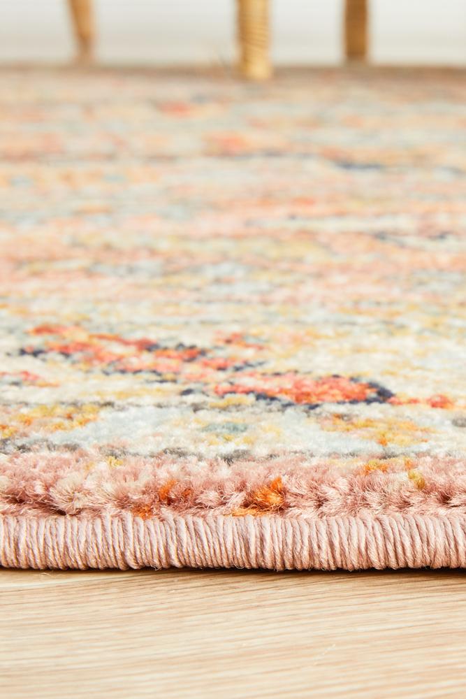 Estate Salmon Round Transitional Rug