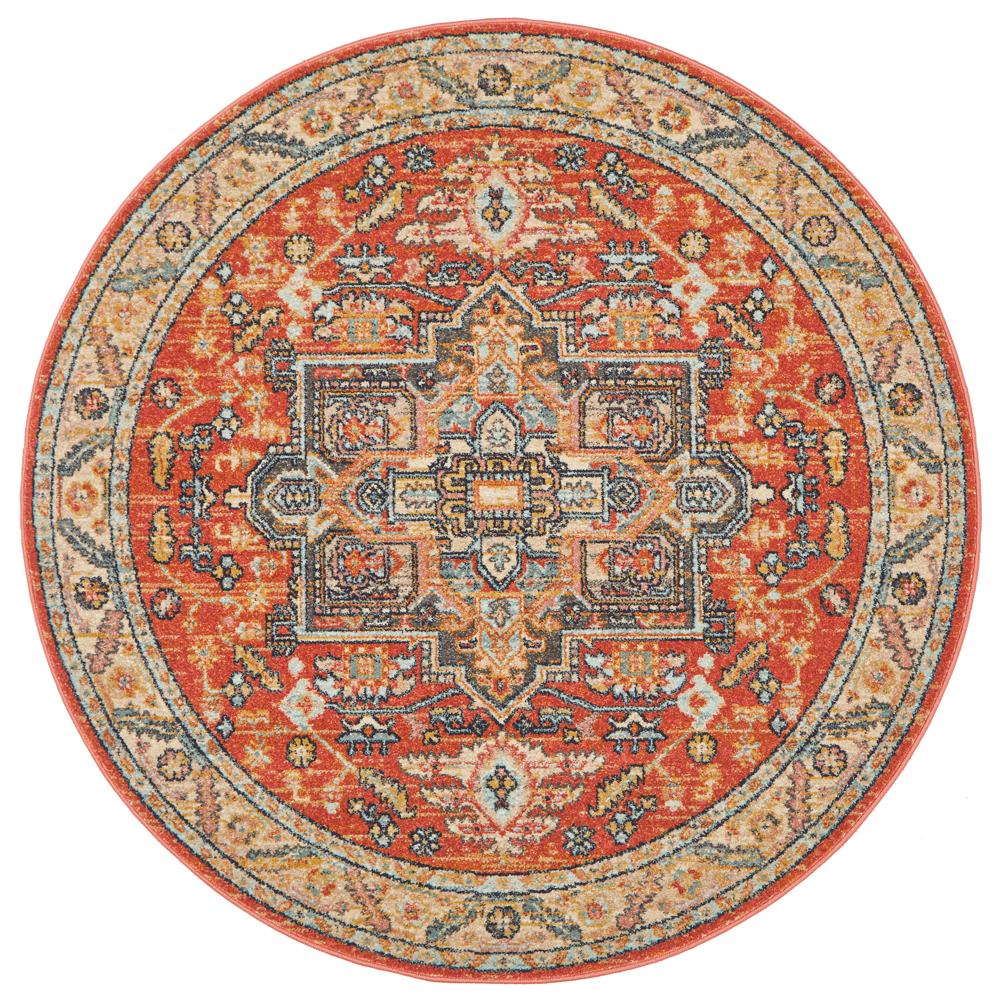 Estate Terracotta Round Transitional Rug