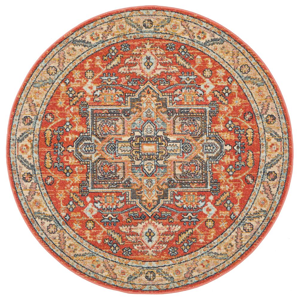 Estate Terracotta Round Transitional Rug – Lost Design Society