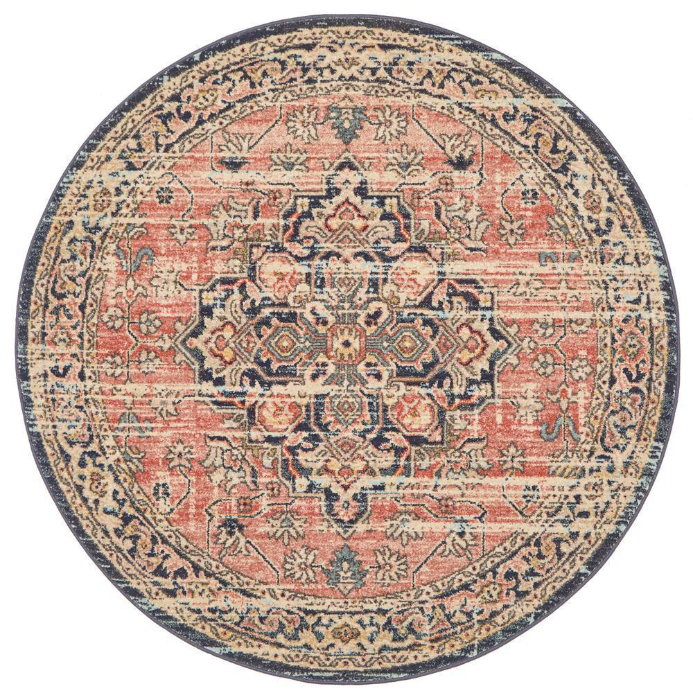 Estate Brick Round Transitional Rug