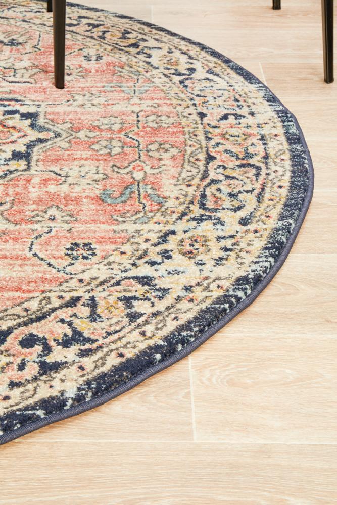 Estate Brick Round Transitional Rug