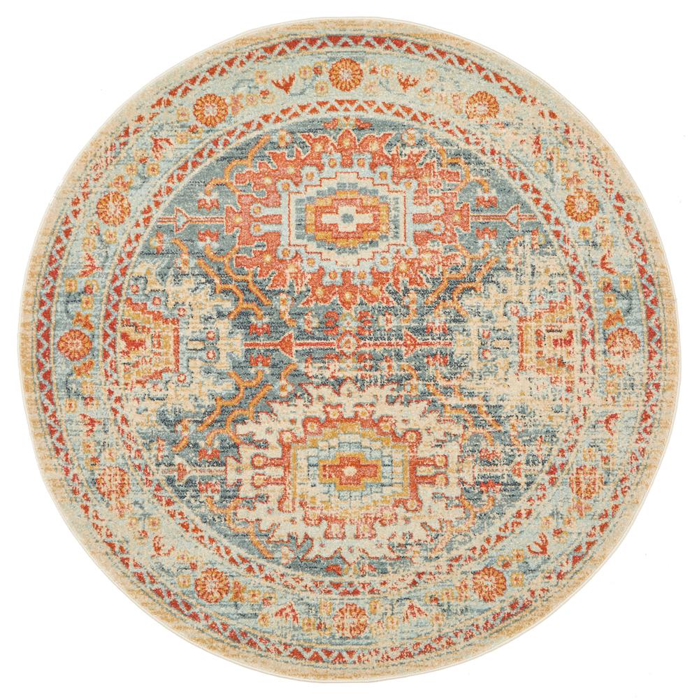 Estate Blue Round Transitional Rug