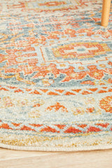 Estate Blue Round Transitional Rug