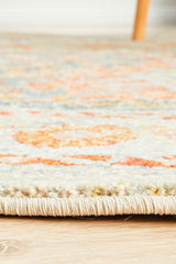 Estate Blue Round Transitional Rug