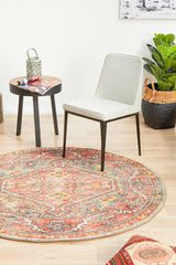 Estate Crimson Round Transitional Rug