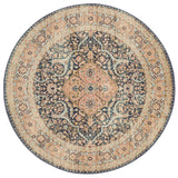 Estate Midnight Navy Round Transitional Rug