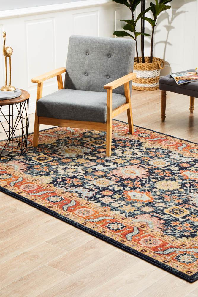 Estate Hacienda Navy Transitional Rug