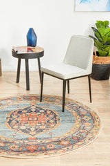 Estate Tope Rust Round Transitional Rug