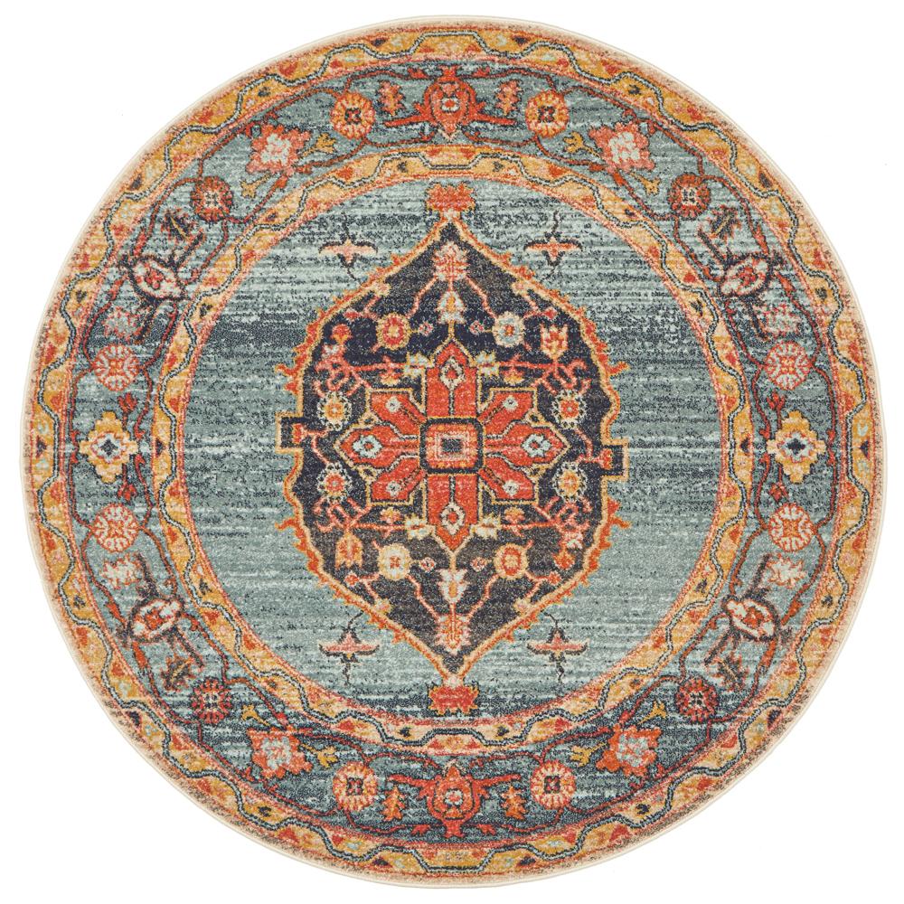 Estate Tope Rust Round Transitional Rug