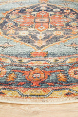 Estate Tope Rust Round Transitional Rug