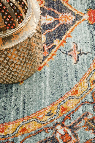 Estate Tope Rust Round Transitional Rug