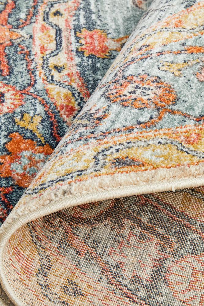 Estate Tope Rust Round Transitional Rug