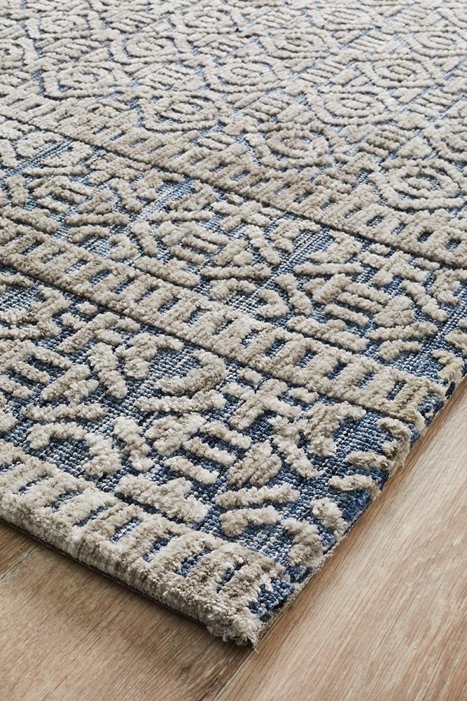 Antalya Navy Grey Transitional Rug