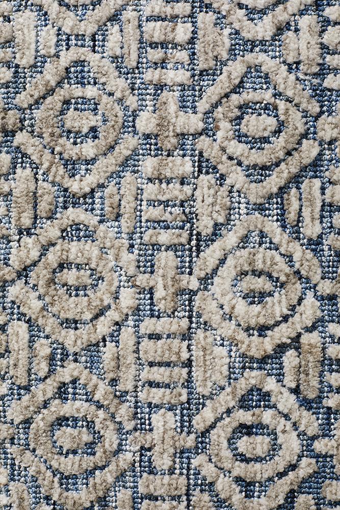 Antalya Navy Grey Transitional Rug