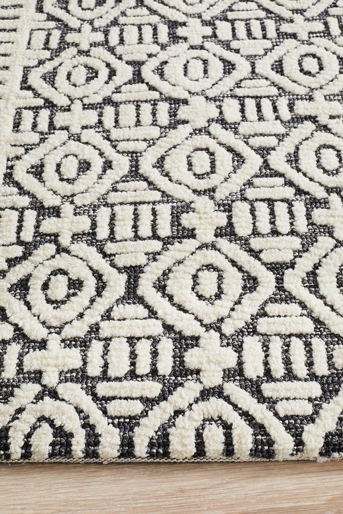 Antalya Ivory Black Transitional Rug