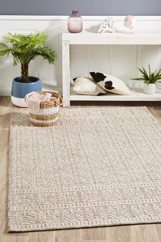 Antalya Peach Ivory Transitional Rug