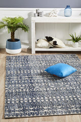 Aksu Navy Grey Transitional Rug