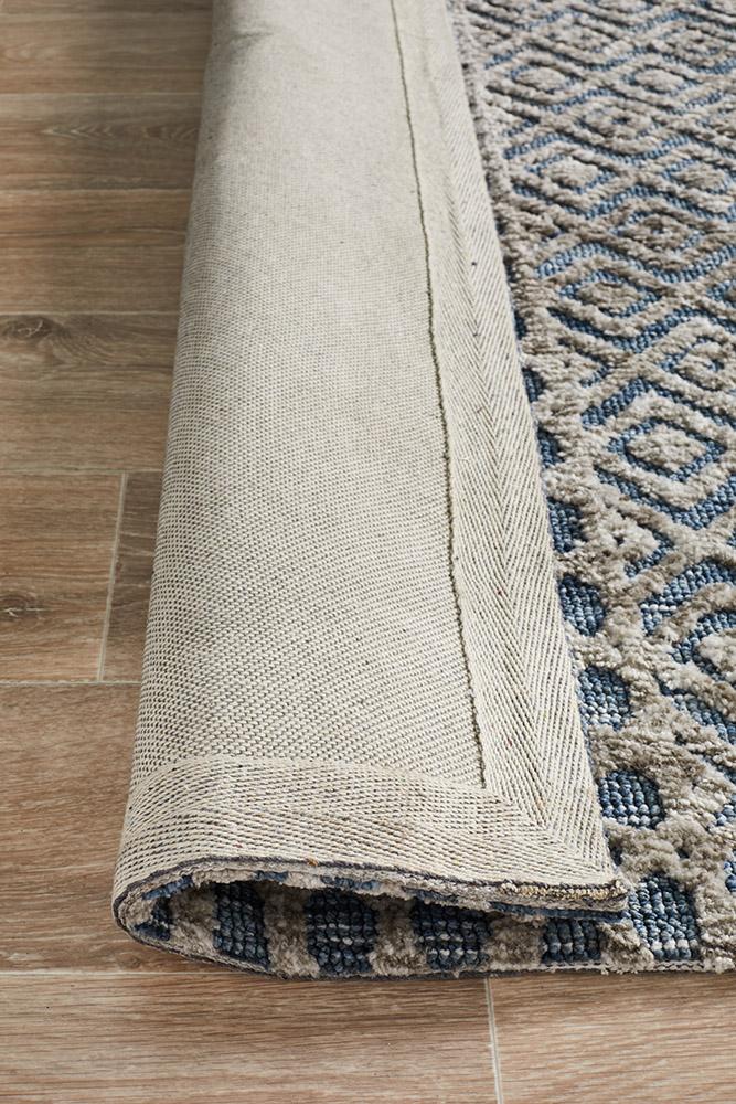 Demre Navy Grey Transitional Rug