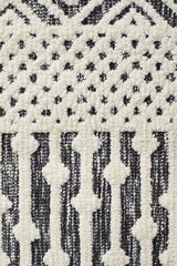 Demre Ivory Black Transitional Rug