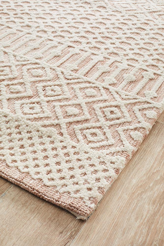 Demre Peach Ivory Transitional Rug