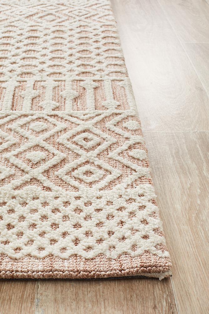 Demre Peach Ivory Transitional Rug